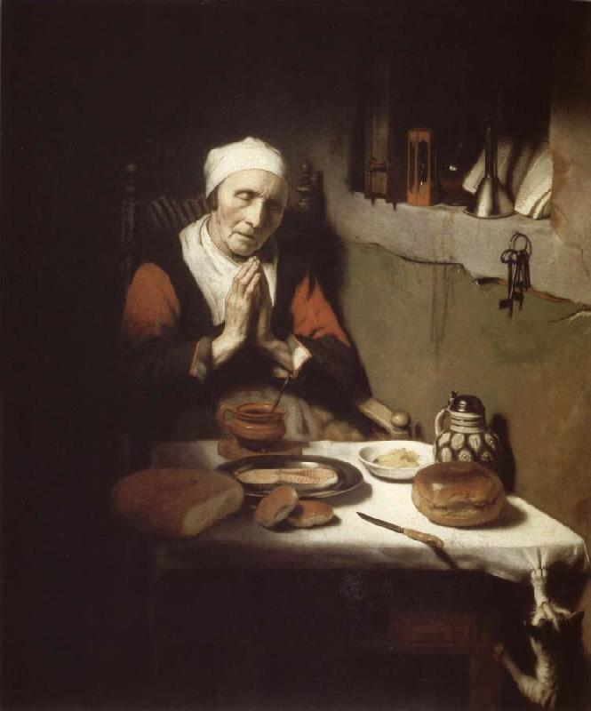 Nicolas Maes Old Woman in Prayer oil painting image